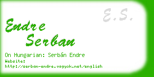 endre serban business card